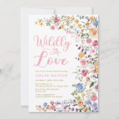 Willy in Liebe Wildblume Garden Brautparty Einladung (Vorderseite)