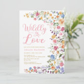 Willy in Liebe Wildblume Garden Brautparty Einladung (Stehend Vorderseite)