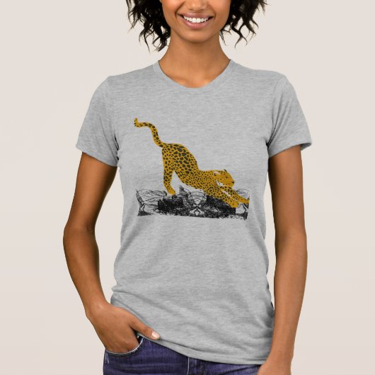 Willy modisches Cheetah Graphic T-Shirt (Vorderseite)