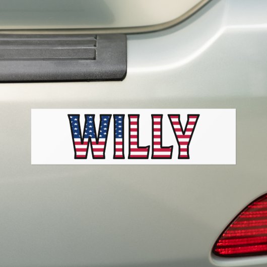 Willy Name Vorname USA Aufkleber Sticker Auto Autoaufkleber (Auf Auto)