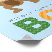 Willy Niedlich Blue Monkey Baby Boy Kinderzimmer Poster (Ecke)