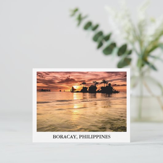 Willy’s Rock in Boracay, Philippinen Postkarte (Stehend Vorderseite)