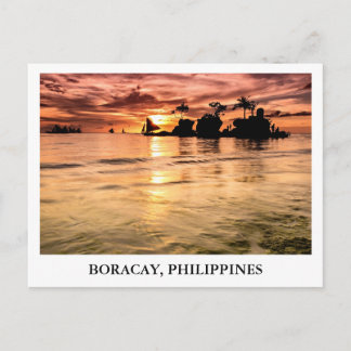 Willy’s Rock in Boracay, Philippinen Postkarte