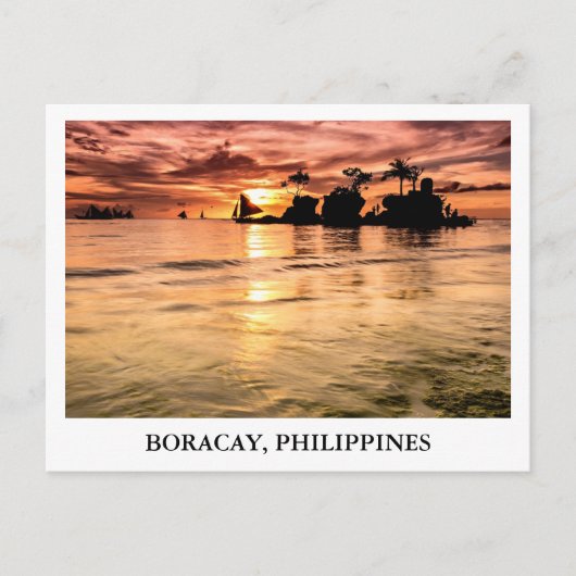 Willy’s Rock in Boracay, Philippinen Postkarte (Vorderseite)
