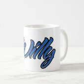 Willy Vorname Name blue Tasse Kaffeetasse (VorderseiteRechts)