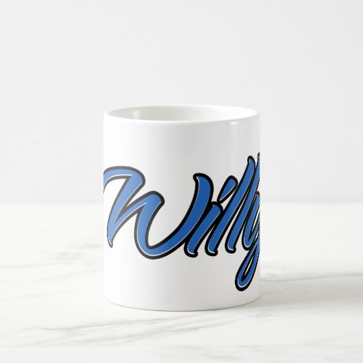 Willy Vorname Name blue Tasse Kaffeetasse (Mittel)