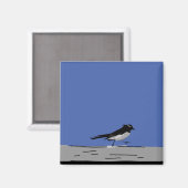 Willy Wagtail Magnet (Vorderseite/Rückseite)