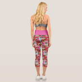 Willy Wonka Candy Pattern Capri Leggings (Rückseite)
