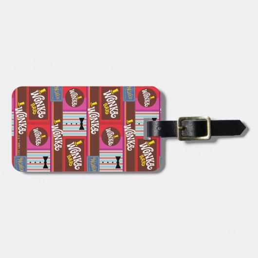 Willy Wonka Candy Pattern Gepäckanhänger (Vorderseite horizontal)