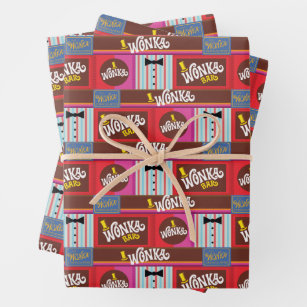 Willy Wonka Candy Pattern Geschenkpapier Set