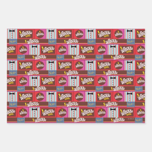 Willy Wonka Candy Pattern Geschenkpapier Set (Vorderseite)
