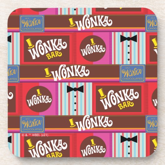 Willy Wonka Candy Pattern Getränkeuntersetzer (Vorderseite)