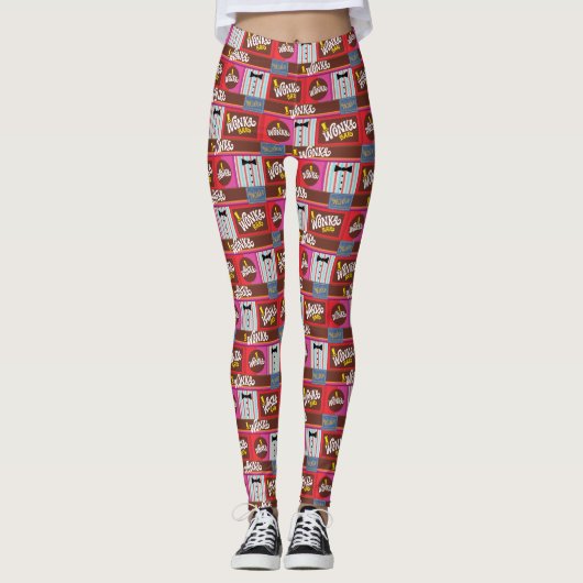 Willy Wonka Candy Pattern Leggings (Vorderseite)
