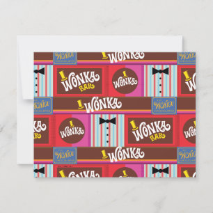 Willy Wonka Candy Pattern Mitteilungskarte