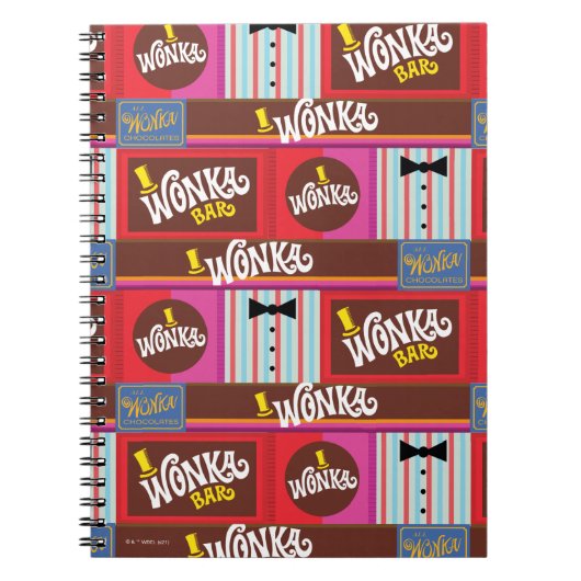 Willy Wonka Candy Pattern Notizblock (Vorderseite)