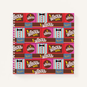 Willy Wonka Candy Pattern Notizblock