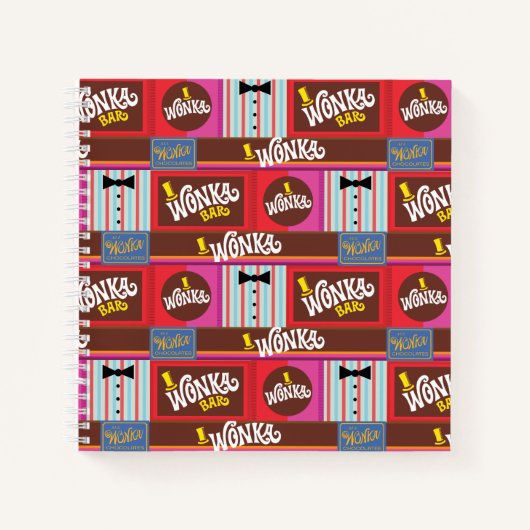 Willy Wonka Candy Pattern Notizblock (Vorderseite)