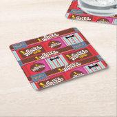 Willy Wonka Candy Pattern Rechteckiger Pappuntersetzer (angewinkelt)