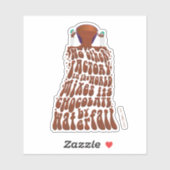 Willy Wonka Chocolate Waterfall Typografie Aufkleber (Blatt)