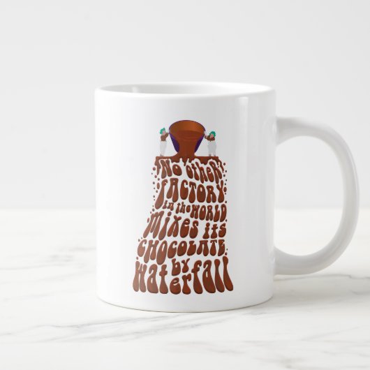 Willy Wonka Chocolate Waterfall Typografie Jumbo-Tasse (Rechts)