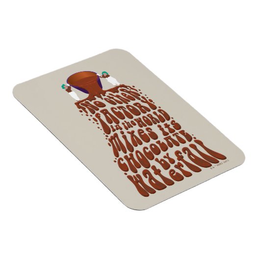 Willy Wonka Chocolate Waterfall Typografie Magnet (Rechte Seite)