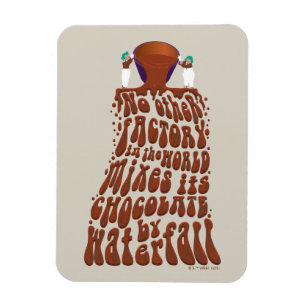 Willy Wonka Chocolate Waterfall Typografie Magnet