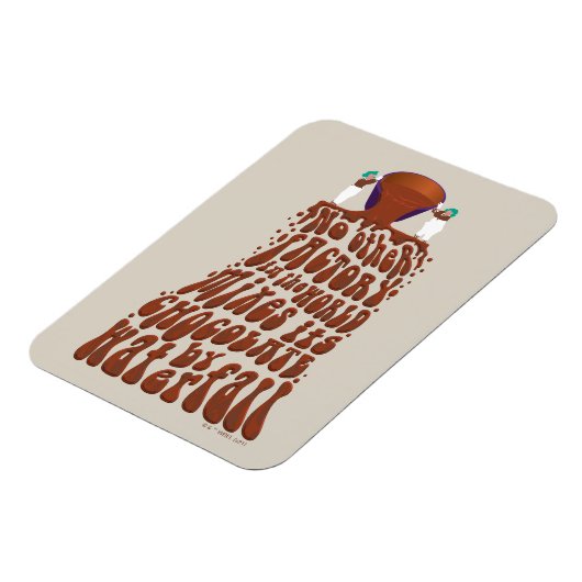 Willy Wonka Chocolate Waterfall Typografie Magnet (Linke Seite)