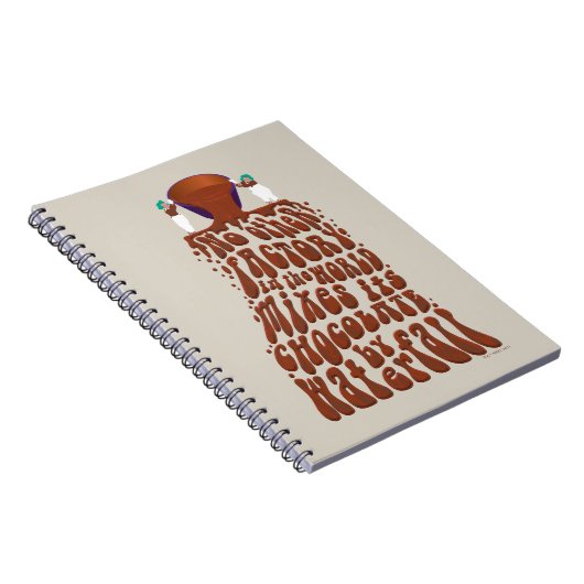 Willy Wonka Chocolate Waterfall Typografie Notizblock (Rechte Seite)