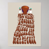 Willy Wonka Chocolate Waterfall Typografie Poster (Vorne)