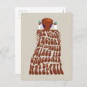 Willy Wonka Chocolate Waterfall Typografie Postkarte (Vorne/Hinten)