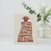 Willy Wonka Chocolate Waterfall Typografie Postkarte (Stehend Vorderseite)