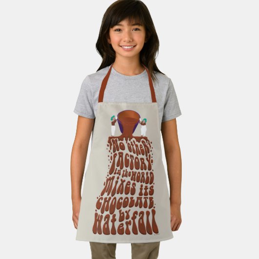Willy Wonka Chocolate Waterfall Typografie Schürze (Insitu)