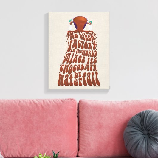 Willy Wonka Chocolate Waterfall Typography Leinwanddruck (Insitu (Wohnzimmer))