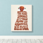 Willy Wonka Chocolate Waterfall Typography Leinwanddruck (Insitu (Holzboden))