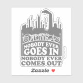 Willy Wonka Factory - Niemand geht je hinein Aufkleber (Blatt)