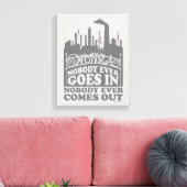 Willy Wonka Factory - Niemand geht je hinein Leinwanddruck (Insitu (Wohnzimmer))