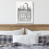 Willy Wonka Factory - Niemand geht je hinein Leinwanddruck (Insitu (Schlafzimmer))