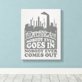 Willy Wonka Factory - Niemand geht je hinein Leinwanddruck (Insitu (Holzboden))