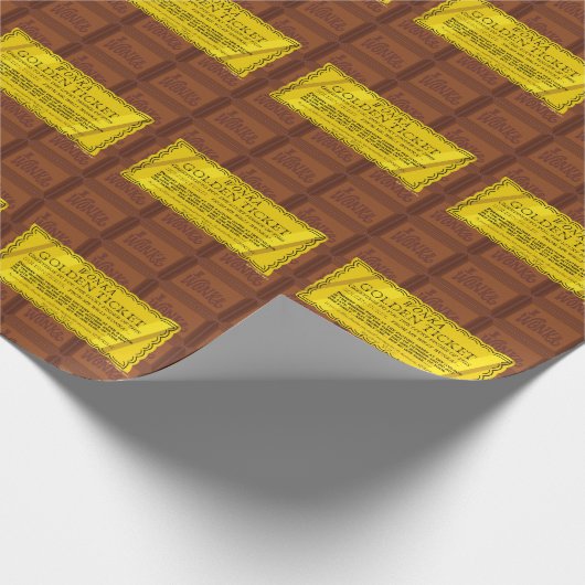 Willy Wonka Golden Ticket Geschenkpapier (Ecke)