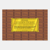 Willy Wonka Golden Ticket Geschenkpapier Set (Vorderseite 3)