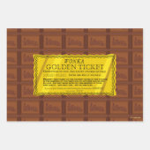 Willy Wonka Golden Ticket Geschenkpapier Set (Vorderseite)