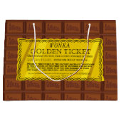 Willy Wonka Golden Ticket Große Geschenktüte (Vorderseite)