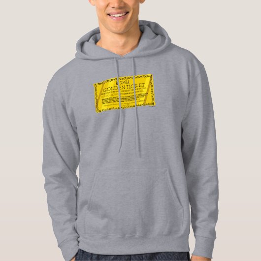 Willy Wonka Golden Ticket Hoodie (Vorderseite)
