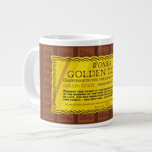 Willy Wonka Golden Ticket Jumbo-Tasse (Vorderseite Links)