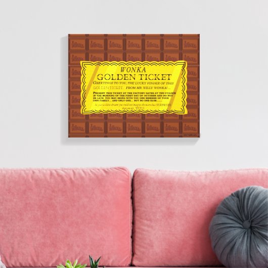 Willy Wonka Golden Ticket Leinwanddruck (Insitu (Wohnzimmer))