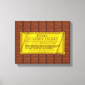 Willy Wonka Golden Ticket Leinwanddruck (Vorderseite)