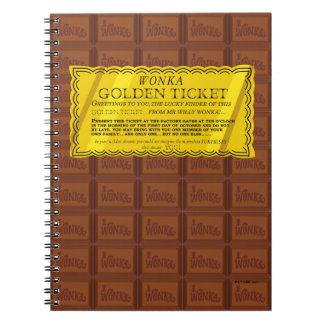 Willy Wonka Golden Ticket Notizblock