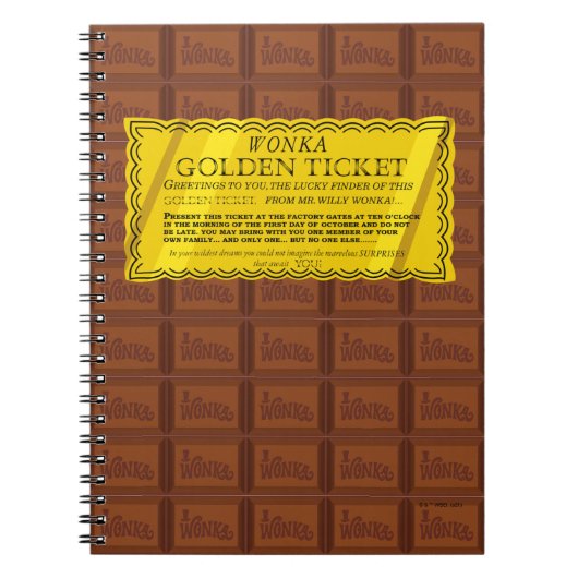 Willy Wonka Golden Ticket Notizblock (Vorderseite)