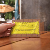 Willy Wonka Golden Ticket Postkarte