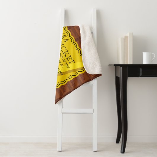 Willy Wonka Golden Ticket Sherpadecke (Beispiel)